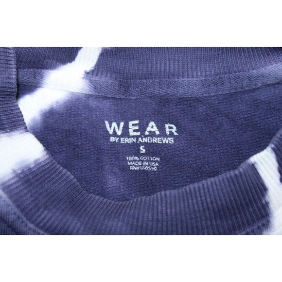 WEAR Erin Andrews U of Michigan Wolverines Blue Tie Dye Sweatshirt Top Size S - Picture 3 of 4